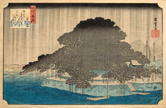 Night Rain at Karasaki, from Eight Views of Omi by Ando Hiroshige